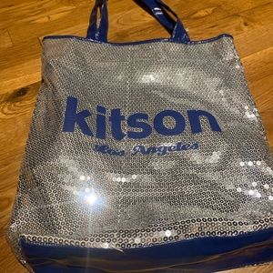 Kitson Los Angeles Silver Sequined Tote